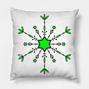 Inspirational MANDALA T-SHIRT STAR-GREEN Pillow