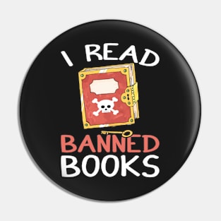 Funny Book Lover Quote, I Read Banned Books, Cute Book Lover Pin