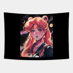 Pink anime scout moon princess Tapestry