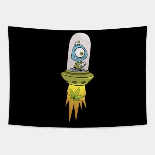 Alien Cannabis Tapestry