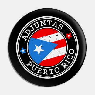 Adjuntas Puerto Rico Puerto Rican Pride Flag Pin