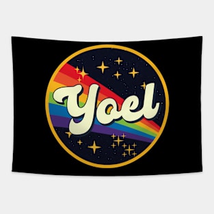 Yoel // Rainbow In Space Vintage Style Tapestry