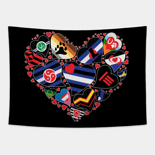 Bdsm Fetish Community Pride Flag Heart T-Shirt Bdsm Fetish Community Pride Flag Heart T-Shirt