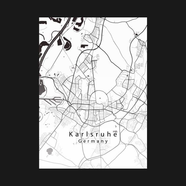 Karlsruhe Germany City Map by Robin-Niemczyk