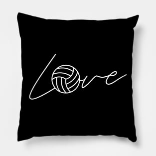 Love volleyball minimal typography design Pillow