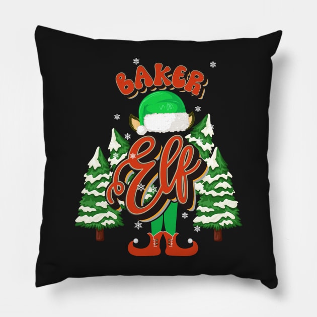 BAKER SERVICE ELF CHRISTMAS Pillow by HomeCoquette