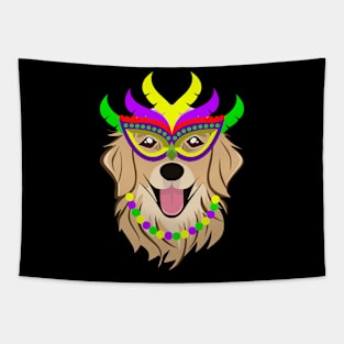 Mardi Gras Funny Labrador Retriever Dog Tapestry