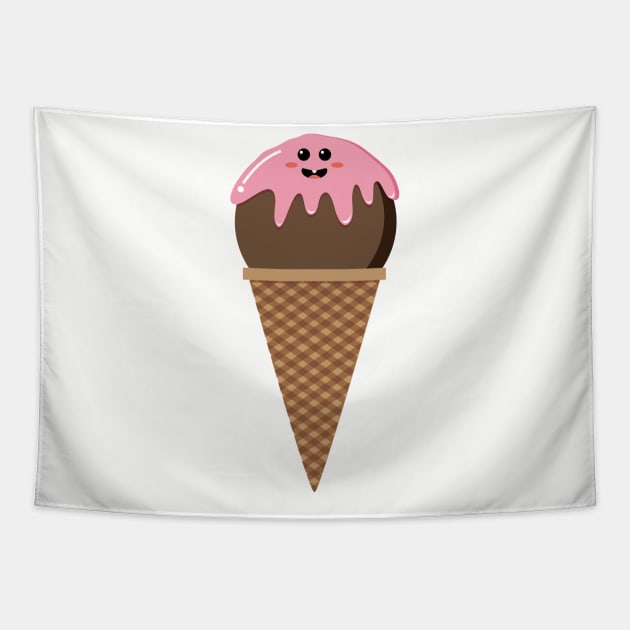 Cute Ice Cream Tapestry by lisanisafazrin