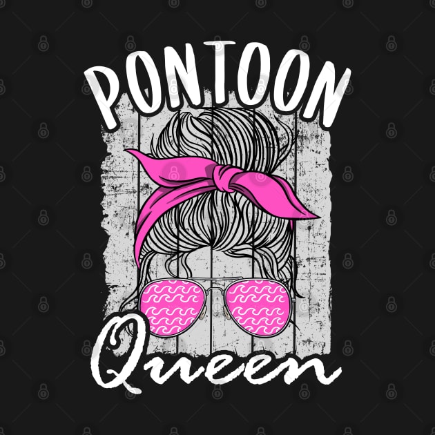 Pontoon Queen Mom Funny Lake Life by Kuehni