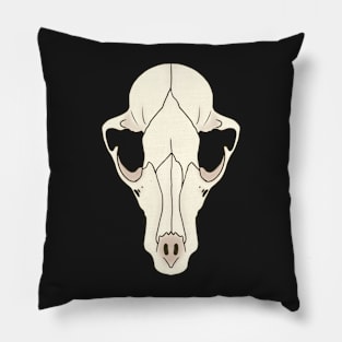 Shaded Racoon Skull Pillow