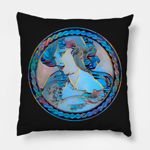 Framed Dream of Vitrail Pour la facade de la Boutique Fouquet Pillow by Swabcraft