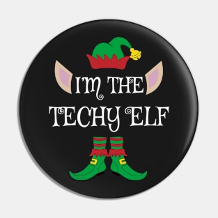 I'm The Techy Christmas Elf Pin