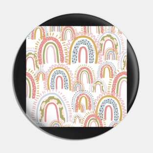 cute boho rainbow pattern white Pin