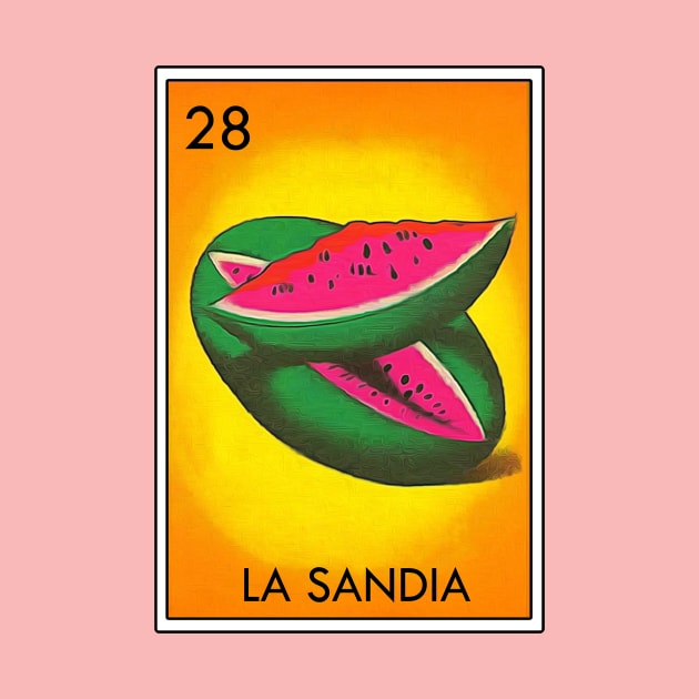 Loteria La Sandia Mexican Icon by Cabezon