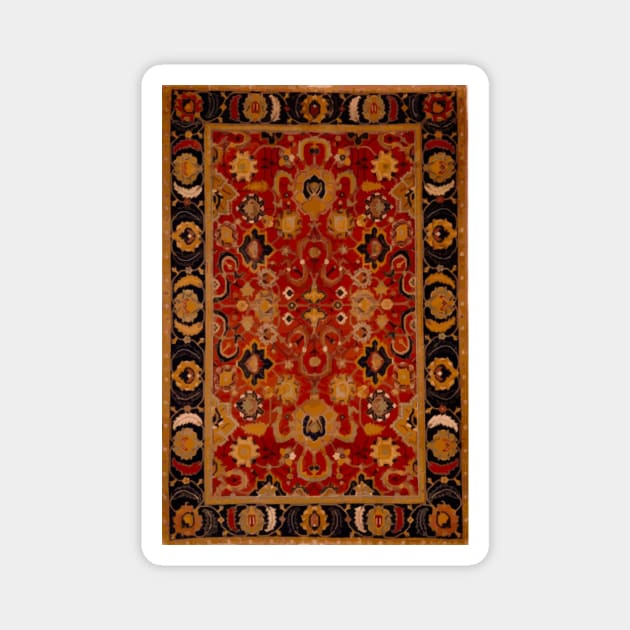 17th Century Safavid Persian Carpet Pattern Magnet by bragova