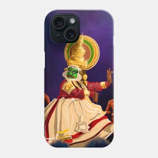 Kathakali Night - Golden Frame Phone Case