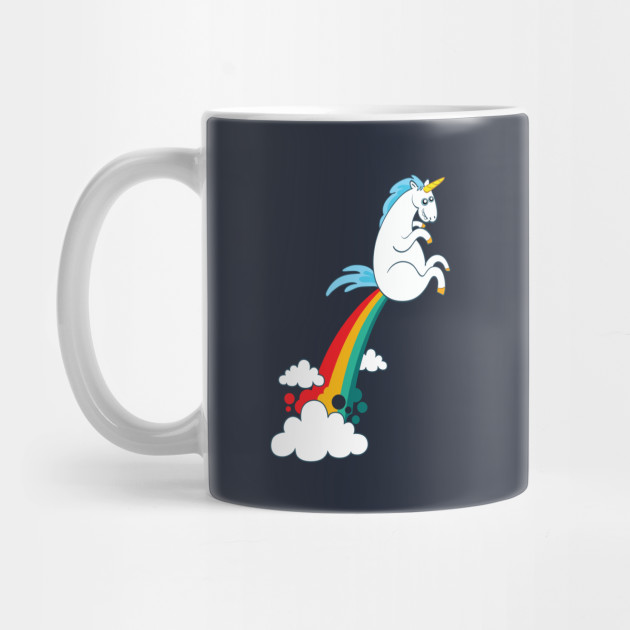 Funny Unicorn Fart Rainbow Cloud Unicorn Mug Teepublic