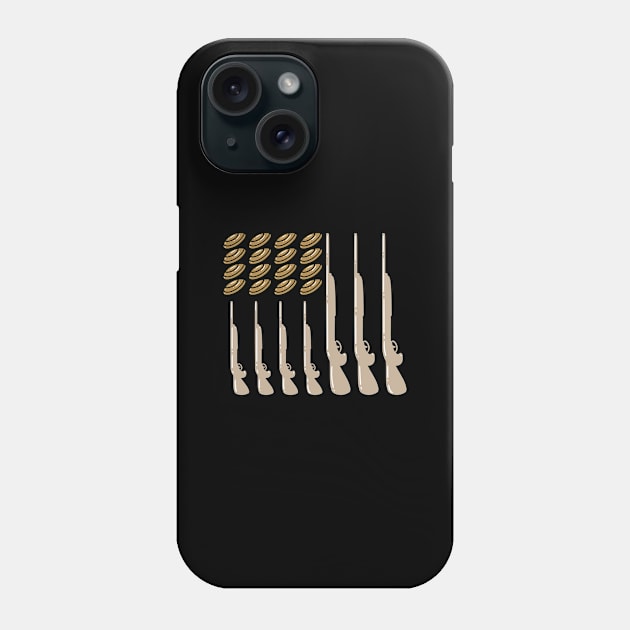 Shooting sport America flag shooting gift Phone Case by bigD