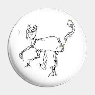The artist as mentally deranged cat doodles Pin