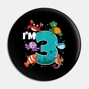 I'M 3 Ocean See Underwater 3 Under The Sea Pin