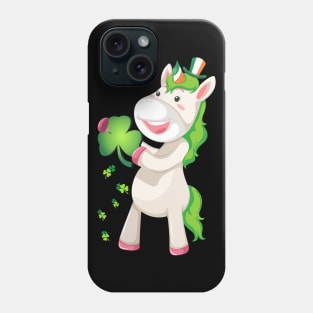 St Patricks Day Girls Dabbing Unicorn Leprechaun Lepricorn Phone Case