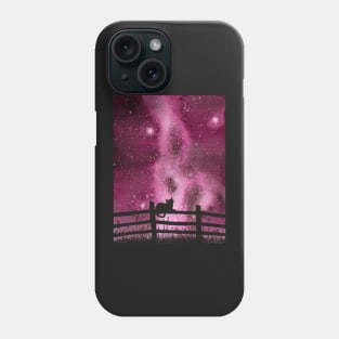 Night full of Sky Pink Watercolor Galaxy Painting Phone Case
