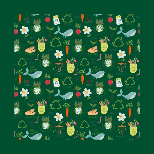 Eco theme seamless pattern by DanielK