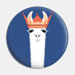 LLAMA CROWNED Pin