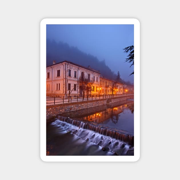 Foggy night falling in Florina Magnet by Cretense72