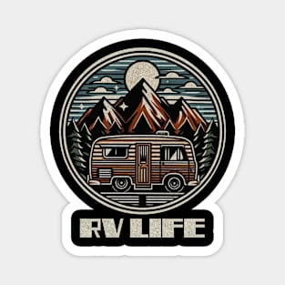 Rv life cabin on wheels Magnet