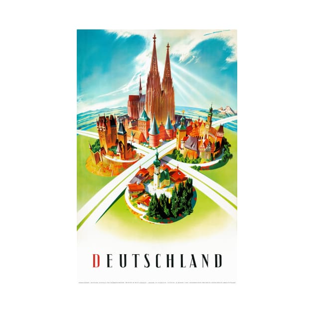 Vintage Travel Poster Germany Churches Castles and Cathedrals by vintagetreasure