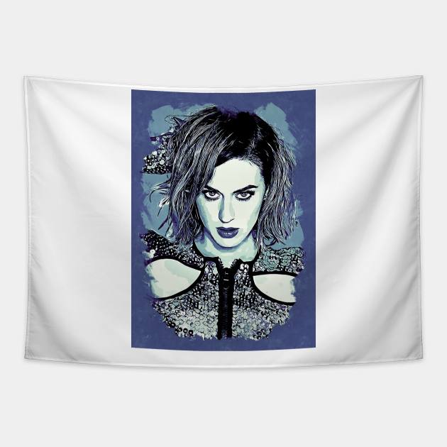 Katy Perry Poster Art Tapestry by Rezronauth