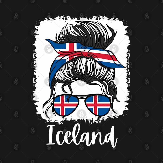 Island Iceland Flag Girls Icelandic Girl Kids by qwertydesigns