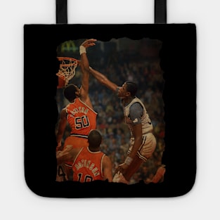 Patrick Ewing Dunking Over 7'4 Ralph Sampson, 1982. Vintage Tote