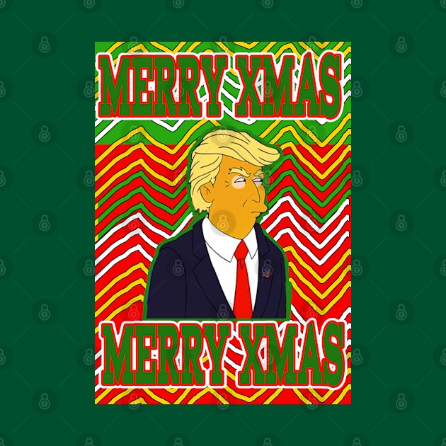 Merry Xmas Donald Trump Christmas Sweater in Bad Taste by silentrob668