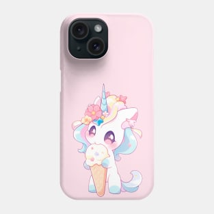 Unicorn appetizing eats ice cream Phone Case