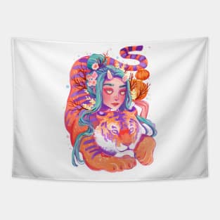 Oni tigress Tapestry