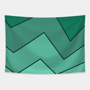 green triangular shapes, aesthetic modern art, minimalist illustration Tapestry