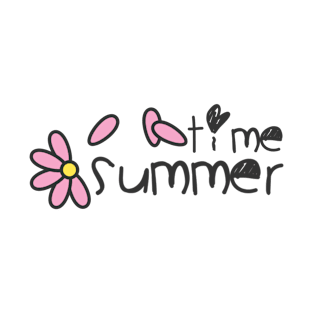 Summer quotes with cute flowers T-Shirt