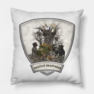 German Wirehaired Pointers, hunting season Pillow