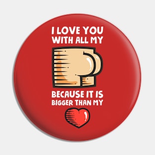 Butt and Heart Pin