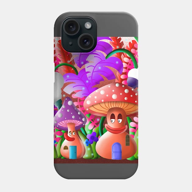 Mushroom Houses Phone Case by MarMi