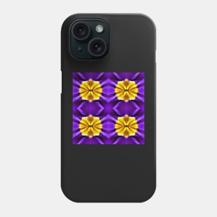 Royal Purple Violet Primrose With Gold Pattern 1 Phone Case