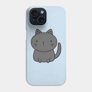 Gray cat illustration Phone Case