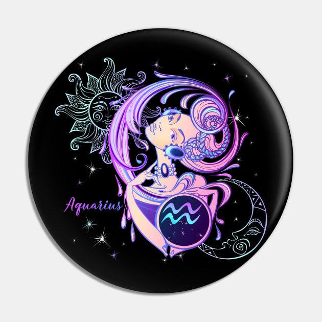 Aquarius Astrology Horoscope Zodiac Sign Illustration Pin by xena