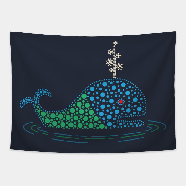 Water Pageant Whale Tapestry by Kevin Hedet