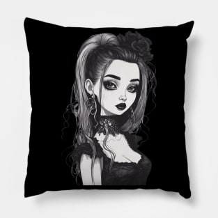 Goth Black is my Happy Color Pillow