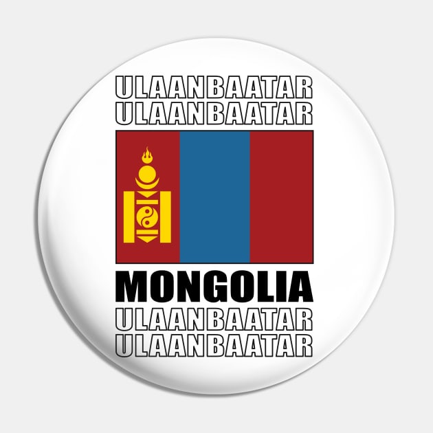 Flag of Mongolia Pin by KewaleeTee