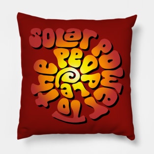 Solar Power to the People Word Art Pillow