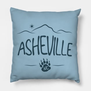 Asheville, NC - Black Bear Paw - GBlueO 14 Pillow